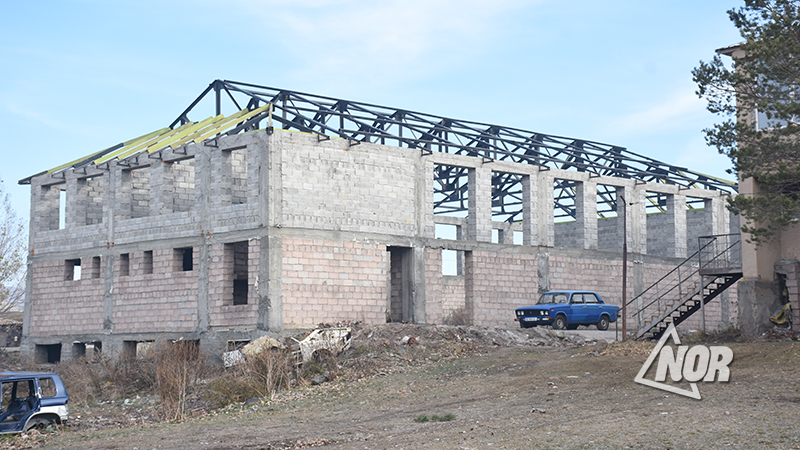 Գանձա գյուղում շարունակվում է մարզադահլիճի կառուցման շինաշխատանքները