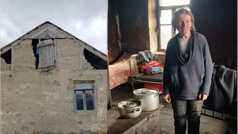 «Տունը գլխիս վրա է փլուզվում». Խաչ գյուղում 49-ամյա Սոնա Փիլթոյանը օգնության կարիք ունի