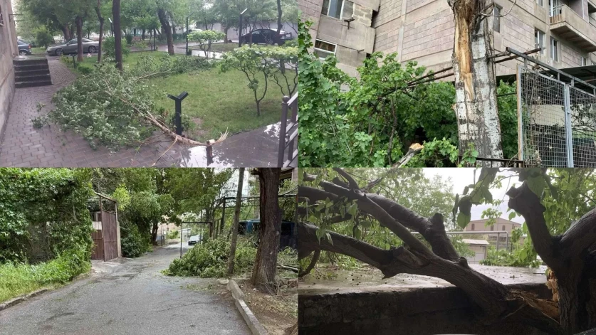 Հայաստանում ուժգին քամին մեծ վնասներ է պատճառել