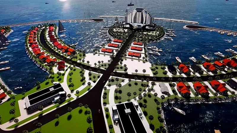 Համացանցում են հայտնվել Բաթումիի մոտ կառուցվելիք արհեստական ​​կղզու նախագծի էսքիզները