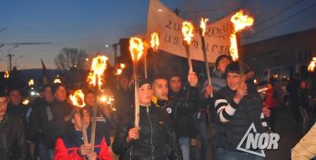 Фото: Факельное шествие в Ниноцминде