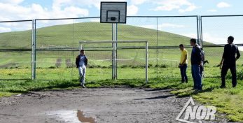 Фото: Мини стадион села Тория не пригоден для занятия футболом