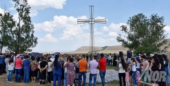 Видео: Освещение креста в селе М. Кондура