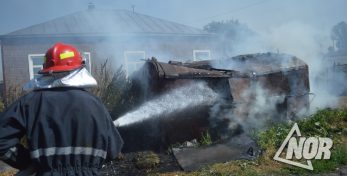 Фото: Сгорел вагончик жителя города Ниноцминда