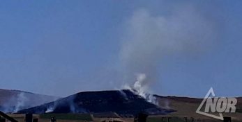 Фото: Пожар на склоне горы и вблизи  села  Баралет