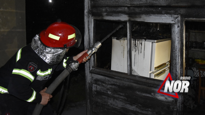 У жителя Ниноцминды частично сгорело подсобное помещение
