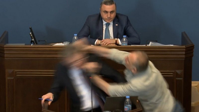 В парламенте Грузии между депутатами произошло физическое противостояние