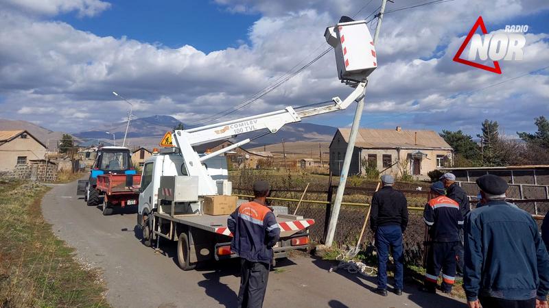 Գագարինի փողոցում վթարային սյունը վերականգնվել է
