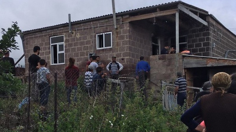 В Гомане Ахалкалакского муниципалитета сгорел дом