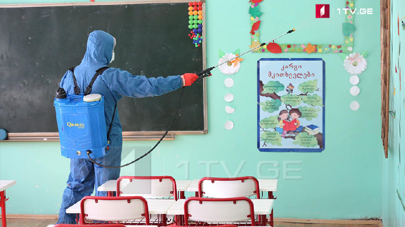 В школах Грузии уровень заражения коронавирусом снизился до минимума