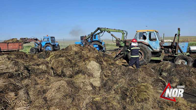 Пожар в Ждановакане — сгорело около 1700 тюков сена жителя
