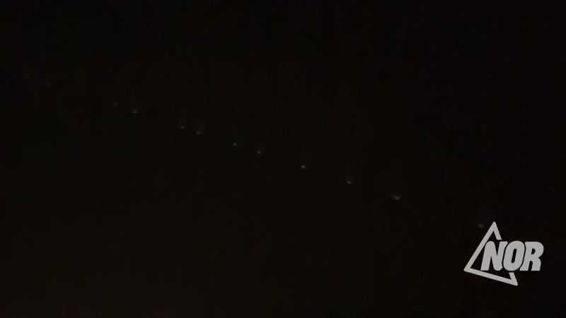 Странные свечения в небе над Ниноцминдой -это спутники Starlink