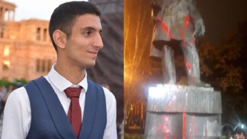 В Армении облили краской памятник Грибоедову и объявили это ответом на акт вандализма в России