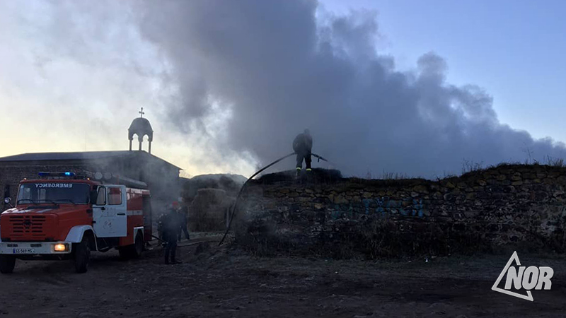 Пожар по неосторожности в селе М. Гондура