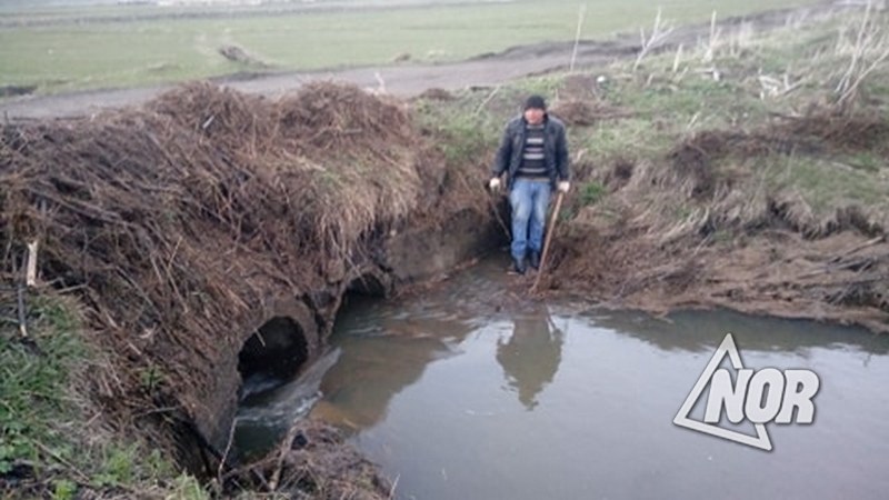 Очищена водосточная канава в селе Спасовка