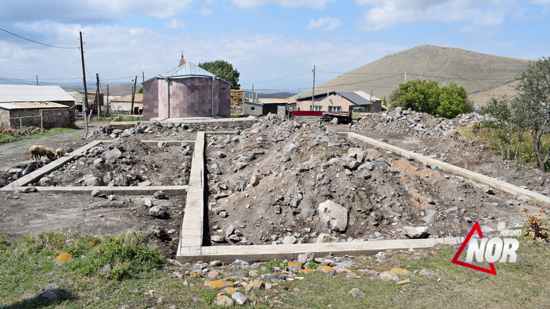 Завершено строительство фундамента спортзала села Учмана