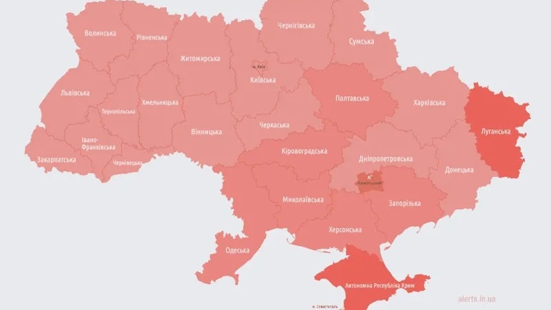 По всей территории Украины объявлена ​​тревога – Звуки взрывов слышны в Киеве, Днепре, Запорожье и Львове