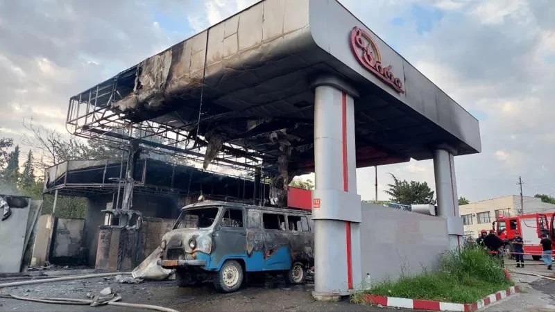 На заправке в Гурджаани произошел взрыв — один пострадавший