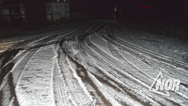 Сильный град обрушился на Ниноцминду