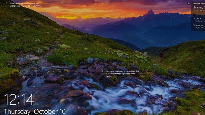 Заставке Microsoft Windows теперь фото Сванетии