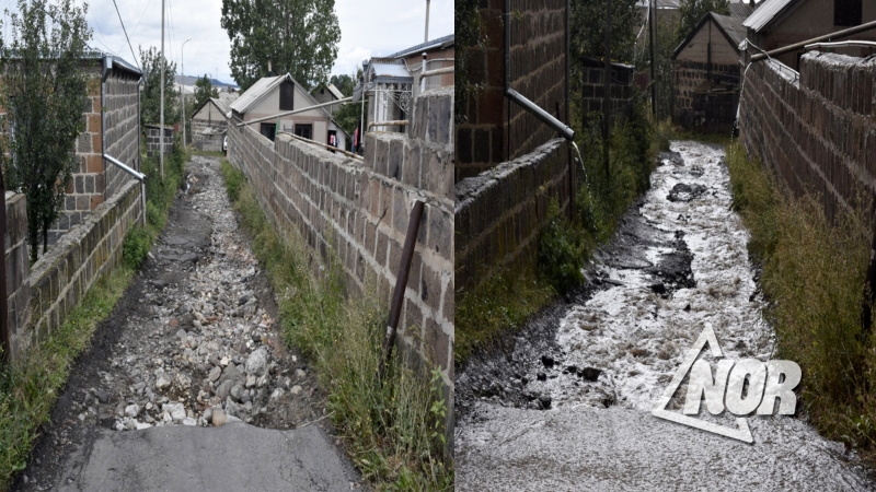 Из-за отсутствия водоотводных канавов затапливаются улицы города Ниноцминда/соц. реклама/видео