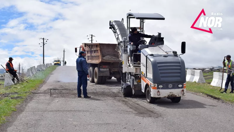 Восстановительные работы на дороге Ниноцминда-Эштия