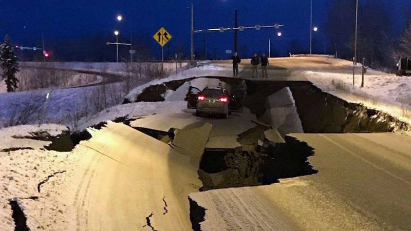 На Аляске произошло землетрясение магнитудой 7,2